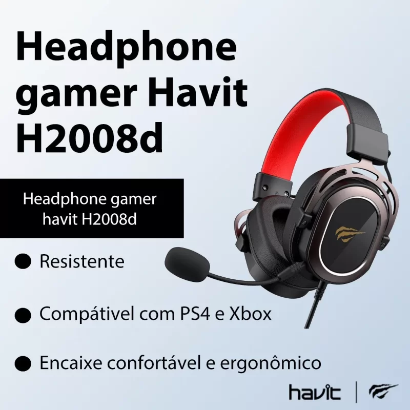 Headset Gamer Havit Gamenote H2008d